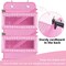 VERONLY Over the Door Hanging Organizer with 5 Large Pockets - Wall Mount Pantry Storage with 2 Big Metal Hooks for Baby Girl’s Diapers Closet,Bathroom,Nursery,Bedroom,Dorm,Baby,Kids Toys (Pink)
